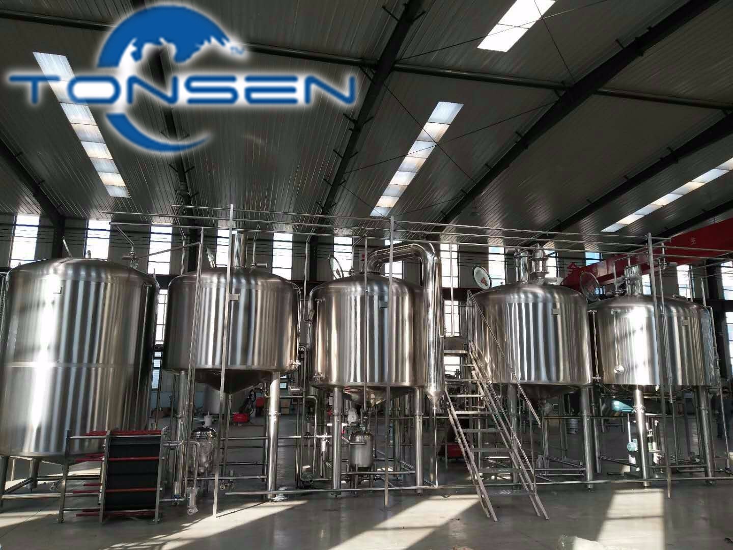 O equipamento de cerveja foi concluído.