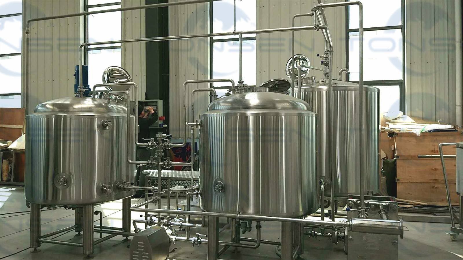 500L 3 vessels brewhouse for Argentina. Every detail's perfect.