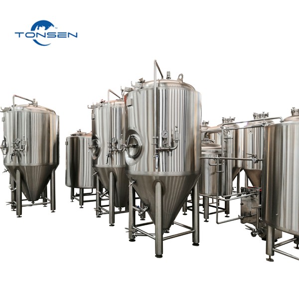 Attrezzatura per birra da 1000 litri 2 recipienti di fabbrica di birra, fermentatori da 1000 litri, serbatoio singolo singolo