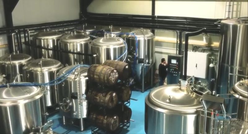 Una vista dall'alto del nostro birrificio