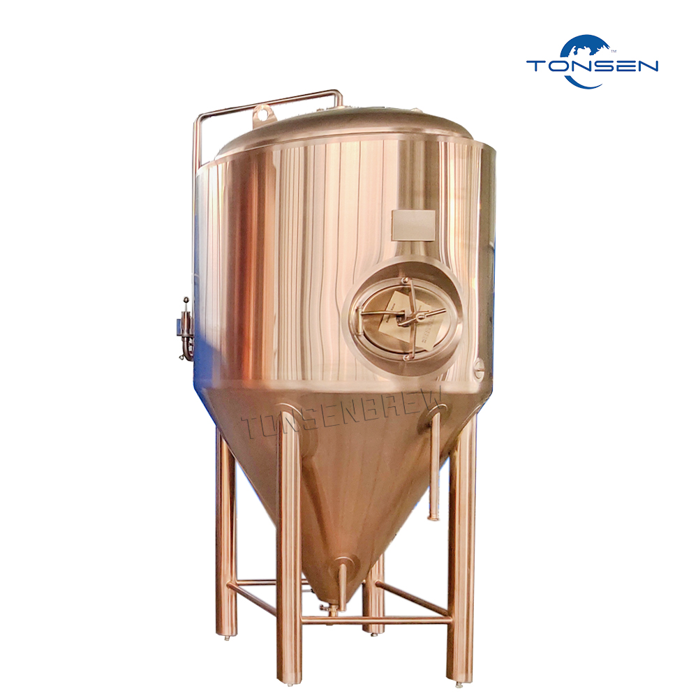 Tanque de fermentación de cerveza de cobre rojo cónico de 7bbl