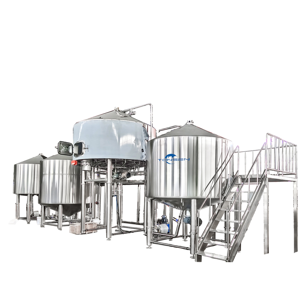 Будет завершено оборудование для пивоварения с паровым нагревом из нержавеющей стали объемом 5000 л.