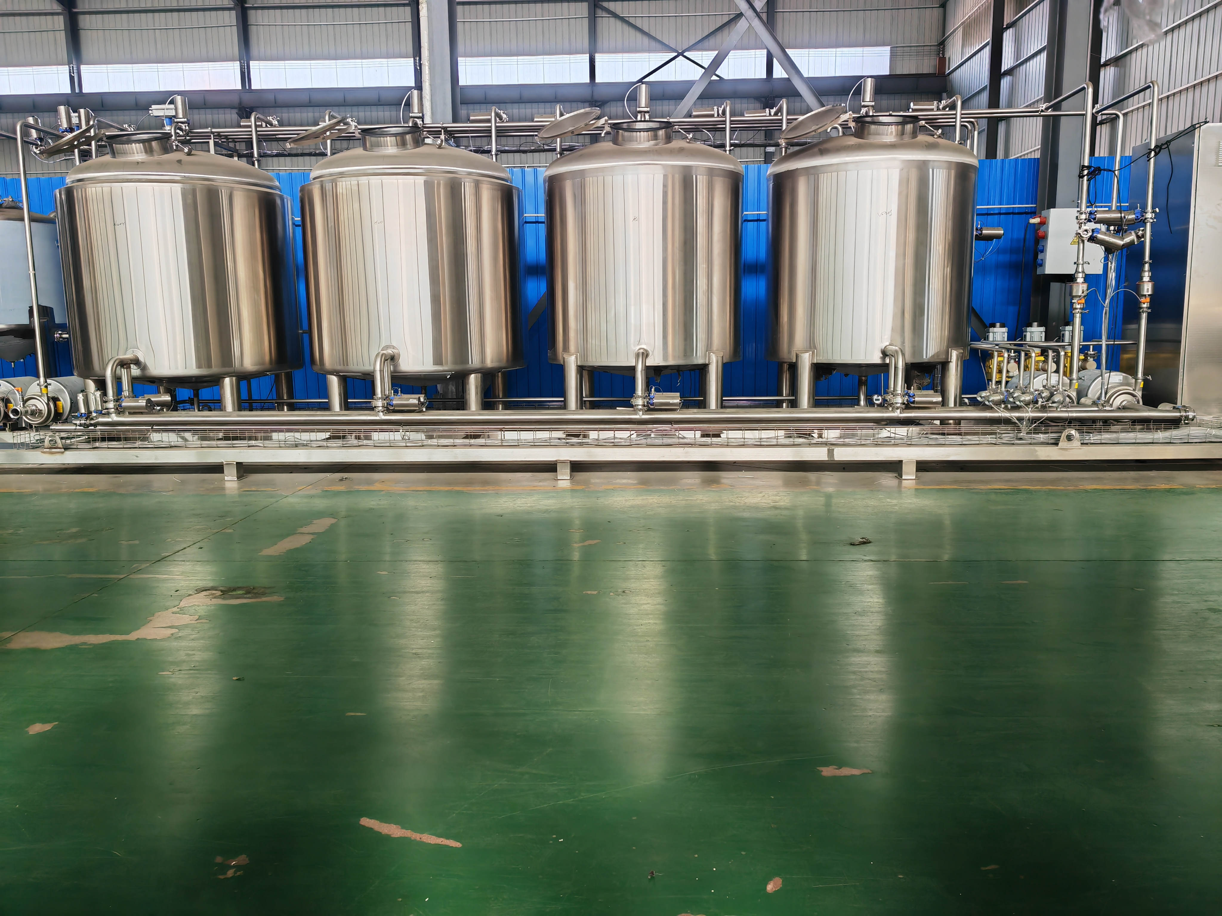 Индивидуальная система пивоварения на 2000 л, паровая CIP