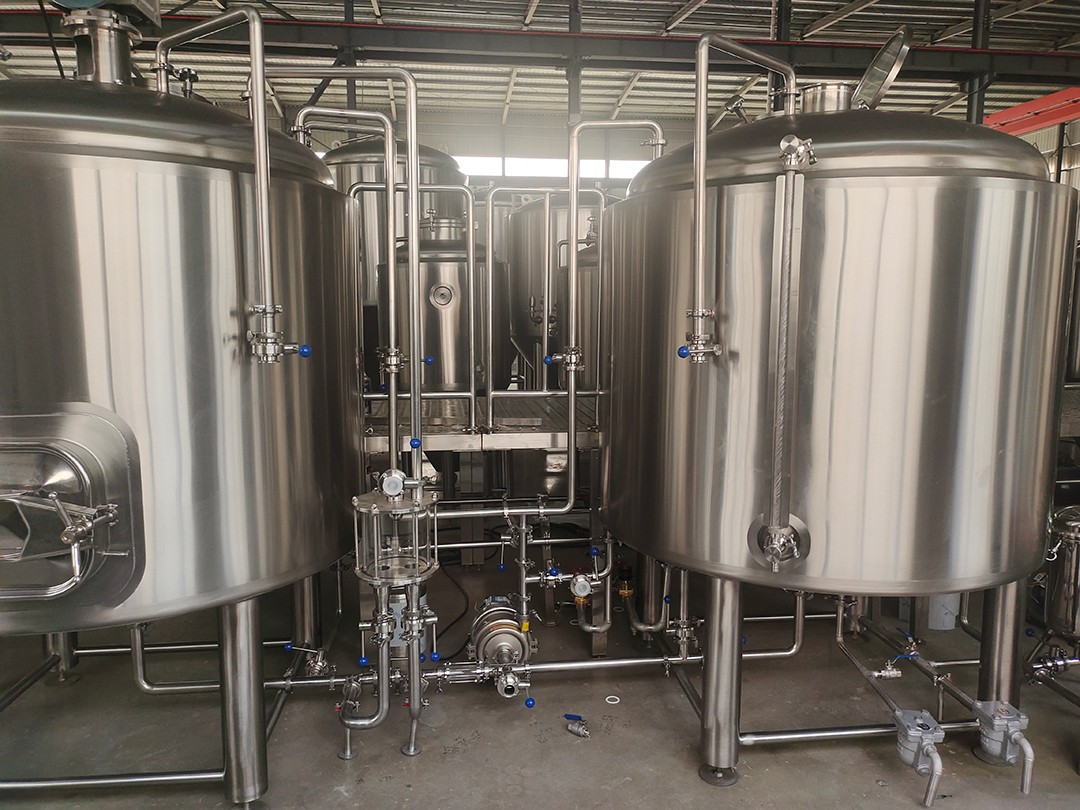 1000l 3 vessels brewery with screw conveyor