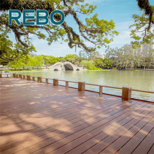 brown bamboo decking