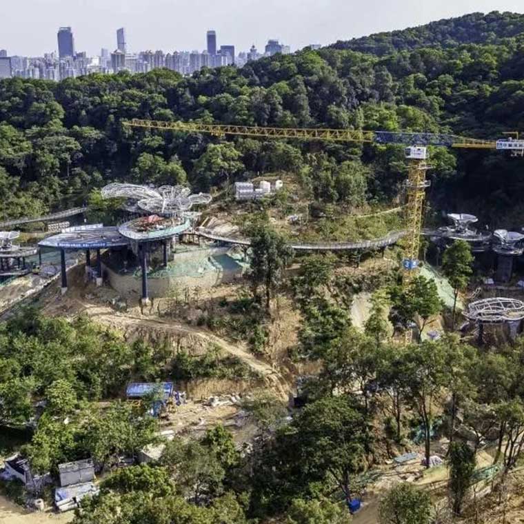 Expectation! REBO Heavy Bamboo Flooring Is Used on The First Phase Of The Sky Trestle Project.