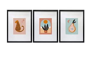 60pcs Pack Large Stylish Sticky Photo Frame Photo Tiles for Wall Without Matboard