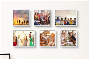 120pcs Easy-to-Use Inch Picture Tiles Stickable Without Passe-partout