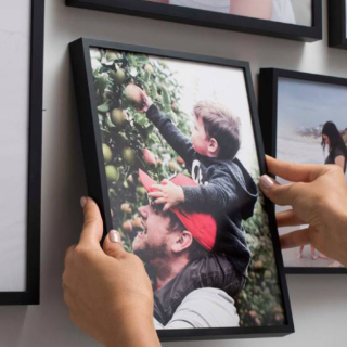 Stilvolle Fotokacheln zur Präsentation von Erinnerungen