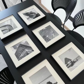 100pcs Pack Damage-Free Hanging and Restickable Modern Wall Art Frame with Clear Glass and Mat Board for Gallery Display