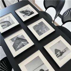 100pcs Pack Damage-Free Hanging and Restickable Modern Wall Art Frame with Clear Glass and Mat Board for Gallery Display