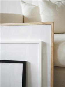 50x70cm Poster Frame with Magnetic Sticker Streamline Collection Black White Light Wood Thin Border Picture Frame