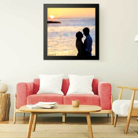 قاب عکس مربعی 30x30 سانتی متر با برچسب مغناطیسی قابل استفاده مجدد در پشت برای نمایش عکس