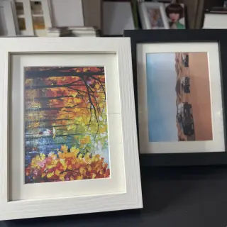 Cadre photo en bois naturel A4 8,5