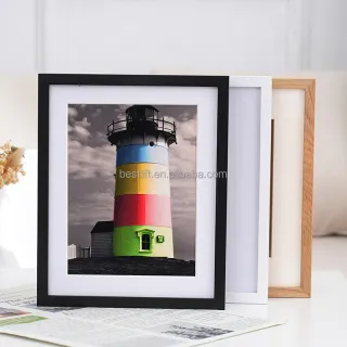 8x10 Zoll Schwarz-Weiß Massivholzrahmen Elegantes Wanddisplay-Set