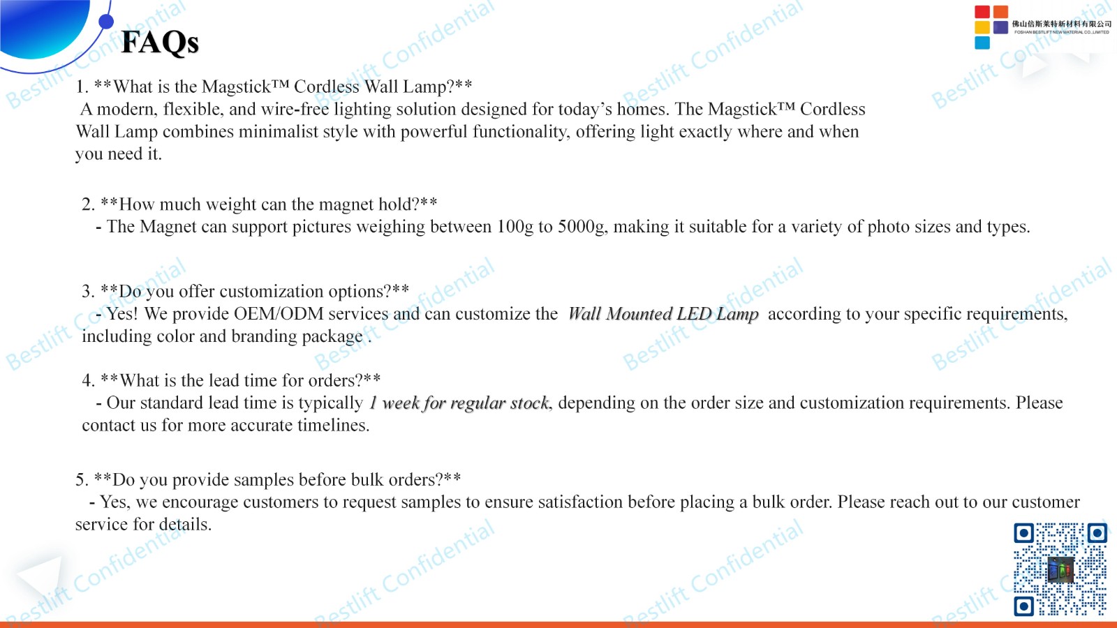 Magnetic Mounting LED wall lamp Magnetic Mounting LED wall lamp