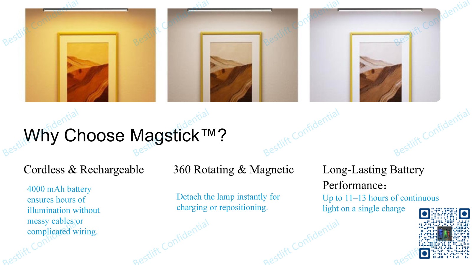 Drill -free Magnetic LED wall lamp Drill -free Magnetic LED wall lamp