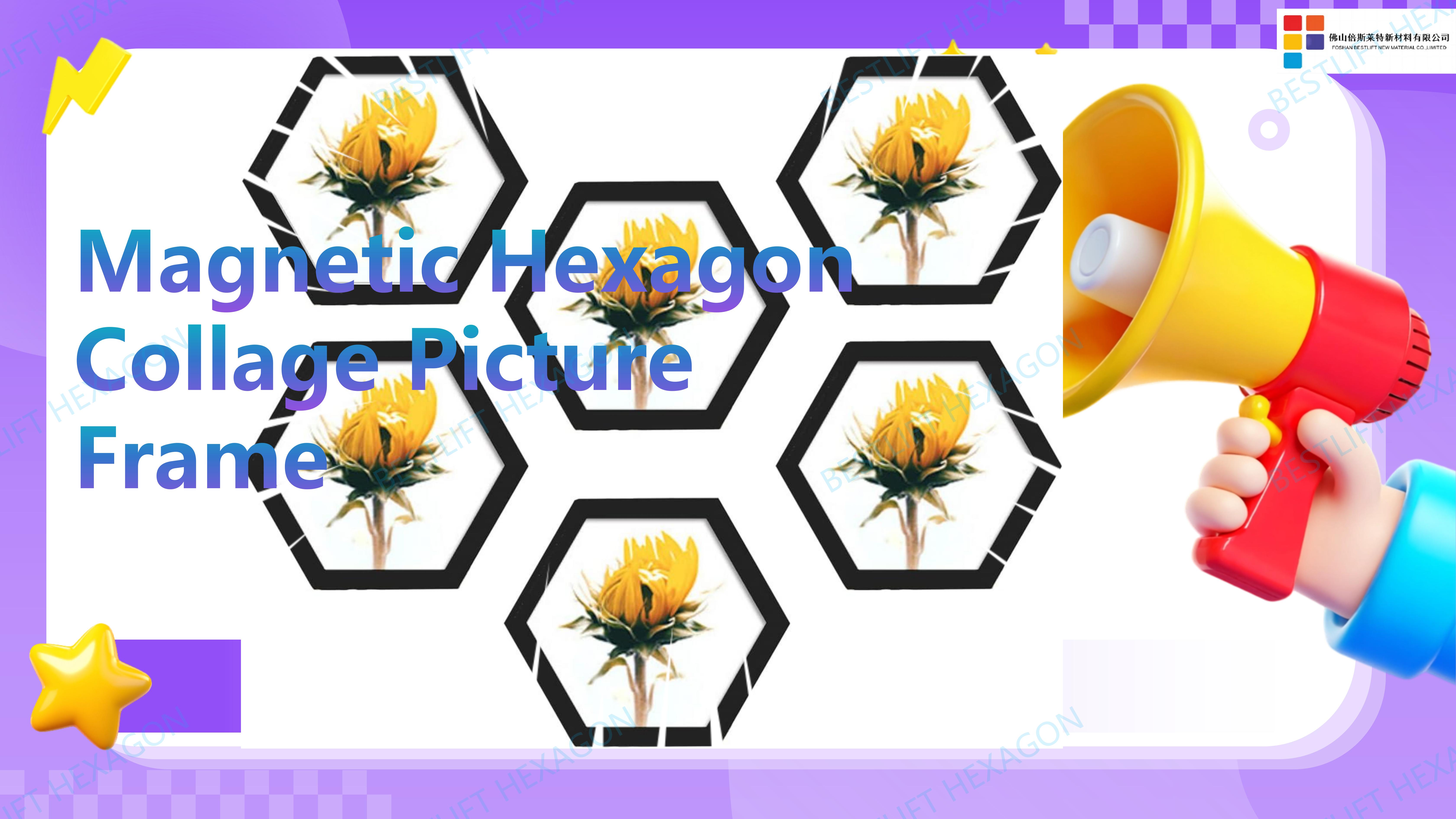Floating hexagon frame