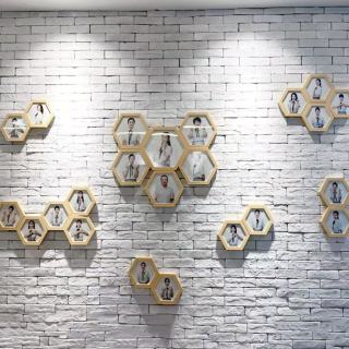 Set Bingkai Foto Heksagon Modern untuk Pajangan Seni Dinding