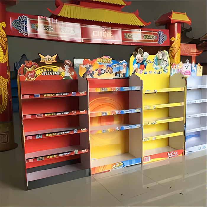 custom logo paper display shelves for toys