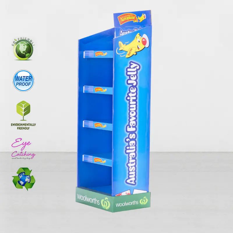4 Tiers Cardboard Advertising Display Stand For Toy Car At Supermarket