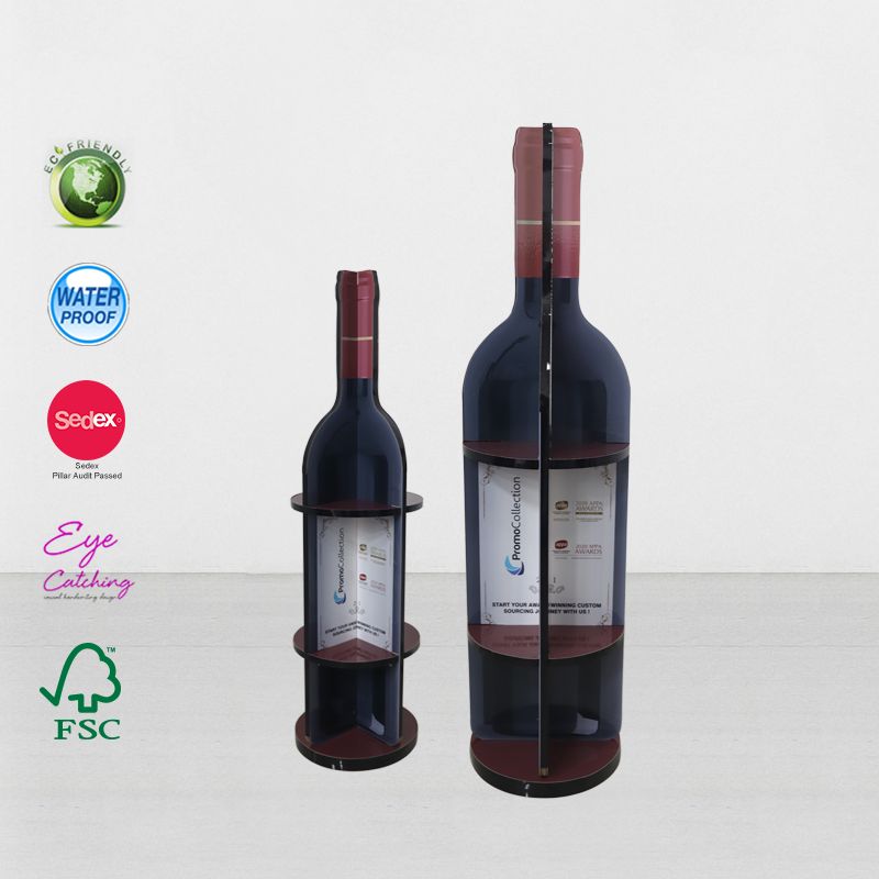 حامل عرض زجاجات المشروبات الكحولية من الورق المقوى من فانكو بوب DIY