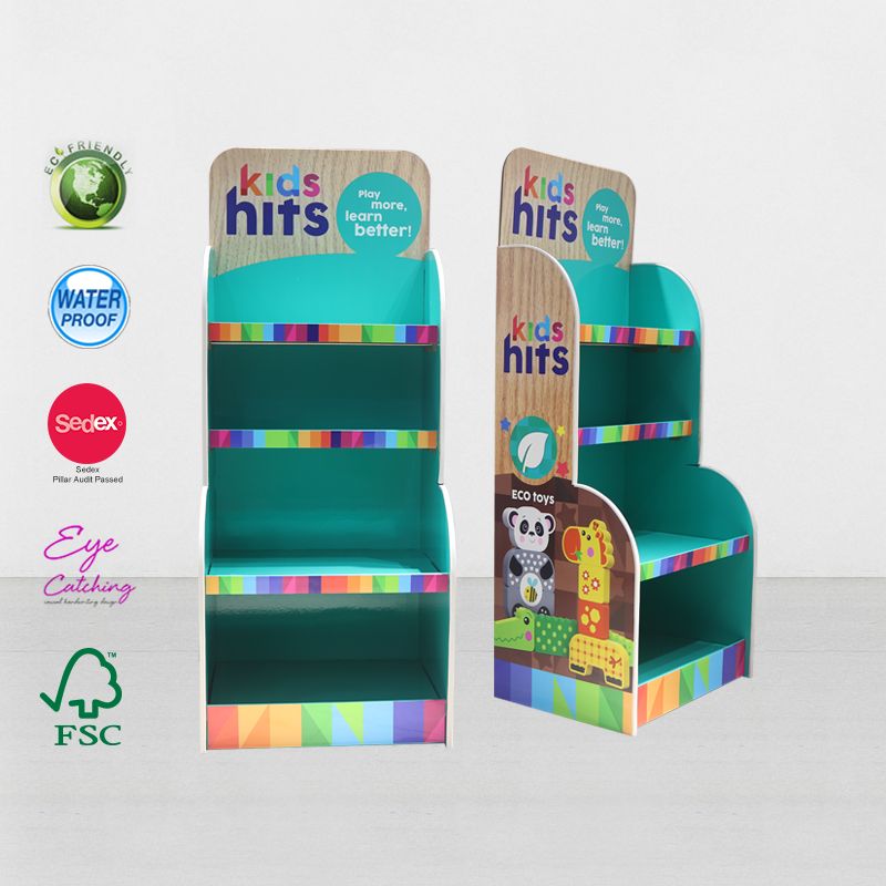 Trappetrinn POSM Cardboard Retail Display Stands For Toy