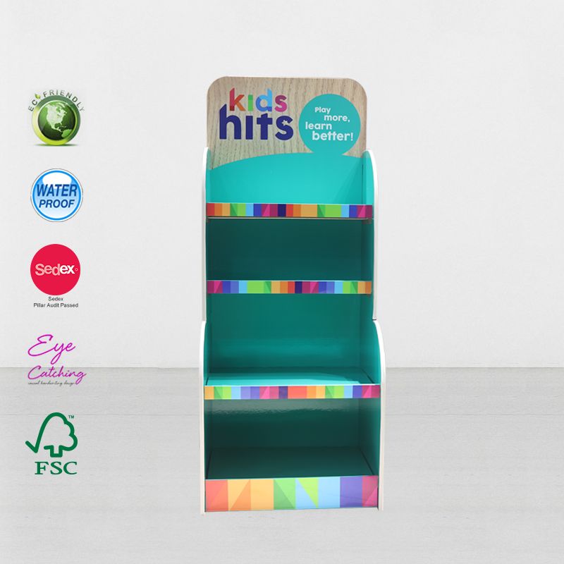 Stair Step POSM Cardboard Retail Display Stands For Toy