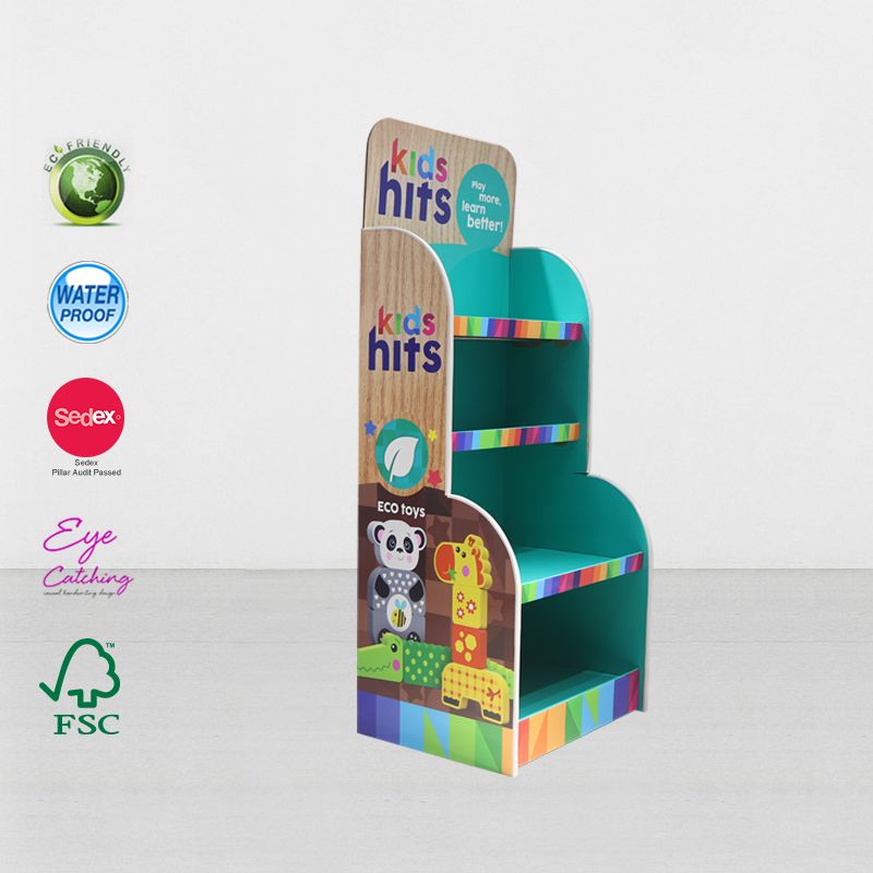 Stair Step POSM Carton Retail Display Stands for Toy
