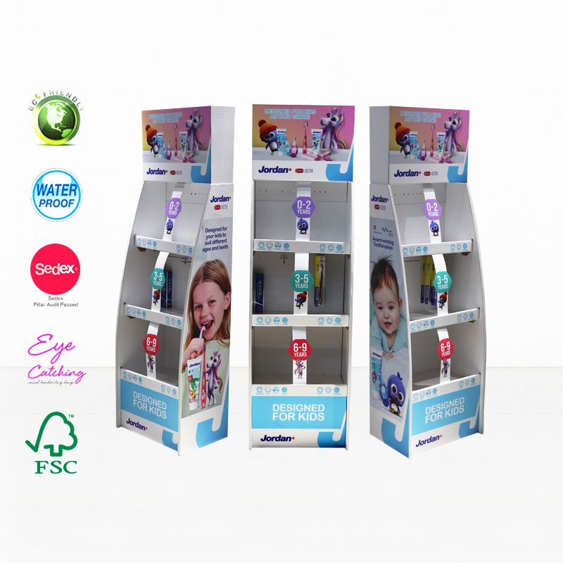 Cardboard Shop Marketing Store POP Display For Kids Toothbrush