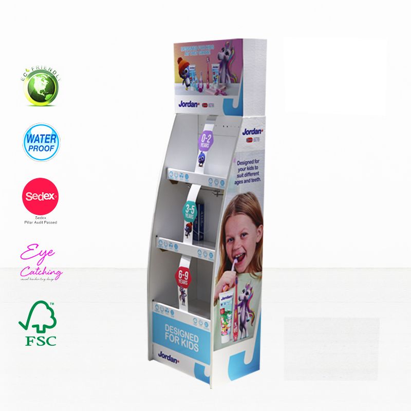 Cardboard Shop Marketing Store POP Display For Kids Toothbrush