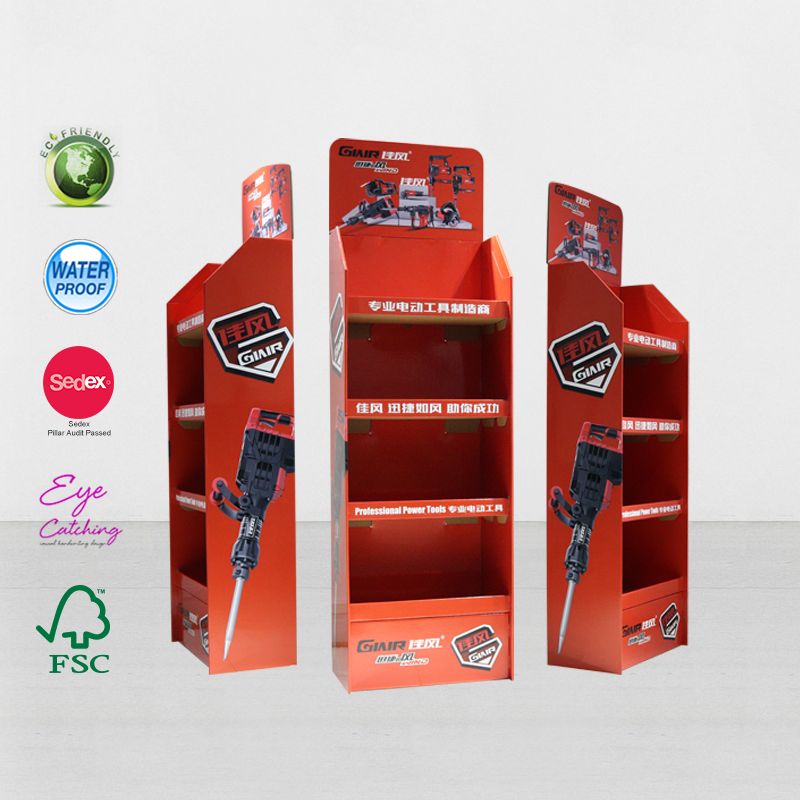 Cardboard Market Christmas Gift Dispaly Shipper Floor Stand For Supermarket