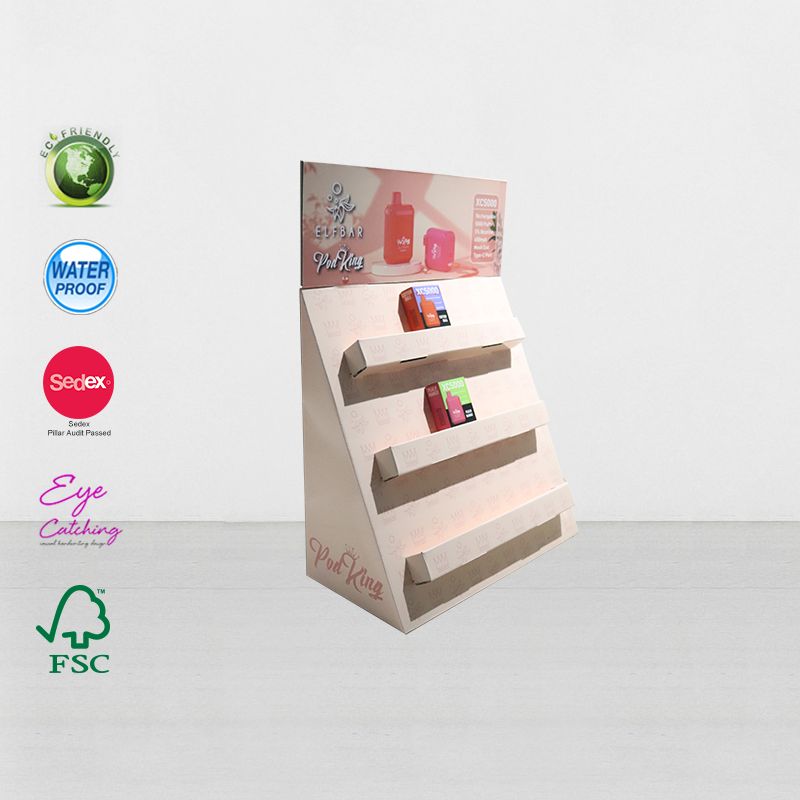 Printed Cardboard Counter Display Unit For Cosmetic