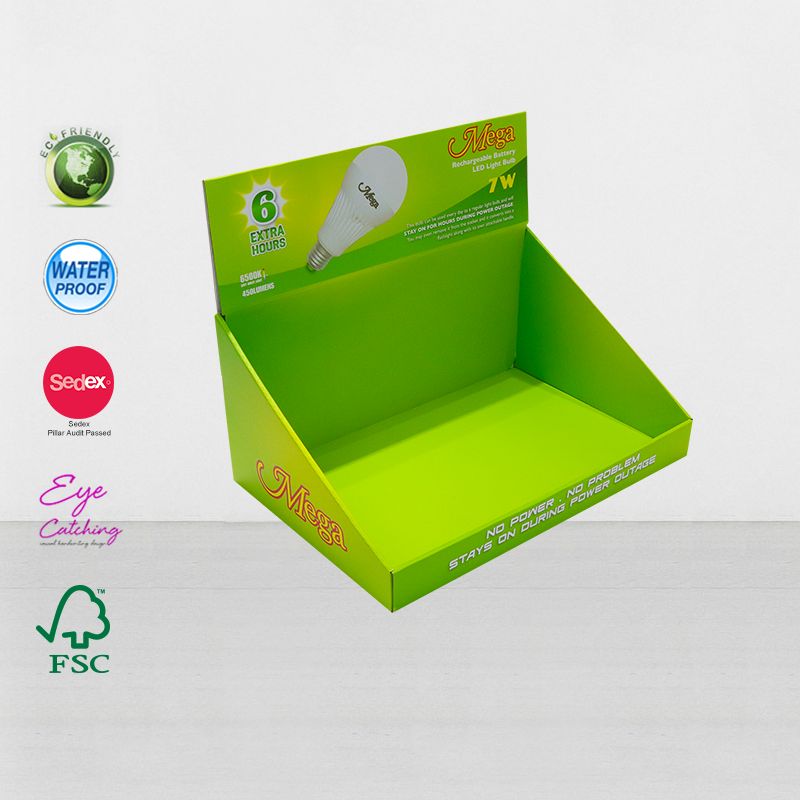 Custom Printed Cardboard Retail Counter Display Box Para sa Grocery