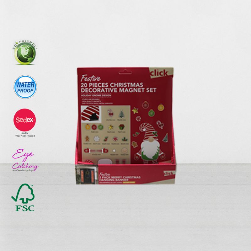 Bedrukte kartonnen POS-displaydozen voor detailhandelsproducten voor wenskaarten