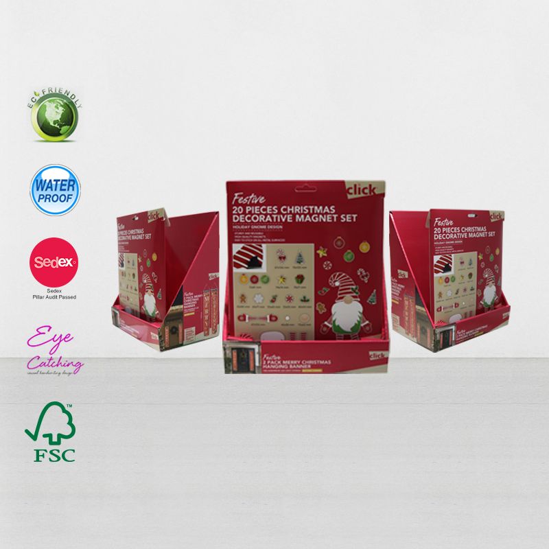 Bedrukte kartonnen POS-displaydozen voor detailhandelsproducten voor wenskaarten