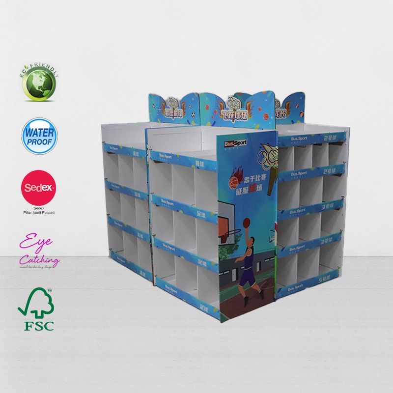 Supermarket Promotional Cardboard Full Pallet Display Stand For Sports