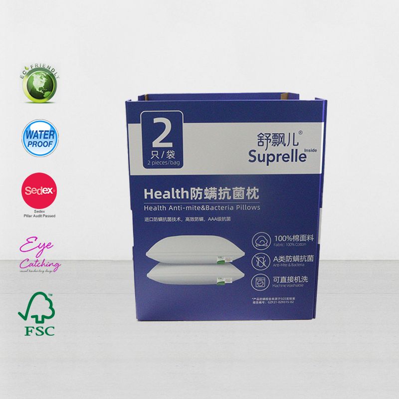 Toko Pallet Supermarket Menampilkan Tempat Sampah Karton Besar Untuk Bantal