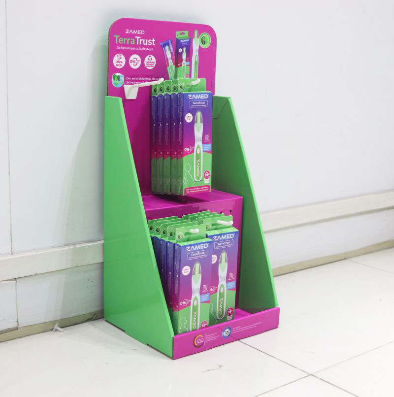 counter display stand with hooks