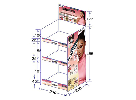 Cardboard Display Rack For Cosmetics