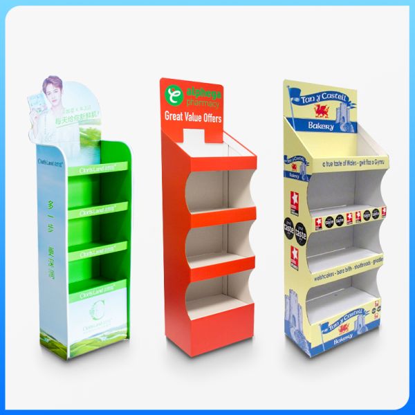 Custom cardboard floor display stand video