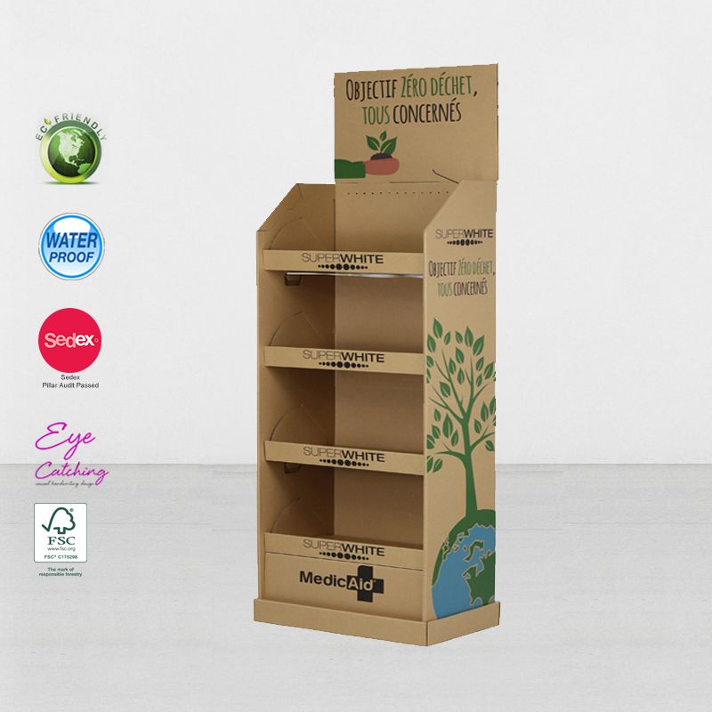 Cardboard toothpaste display rack