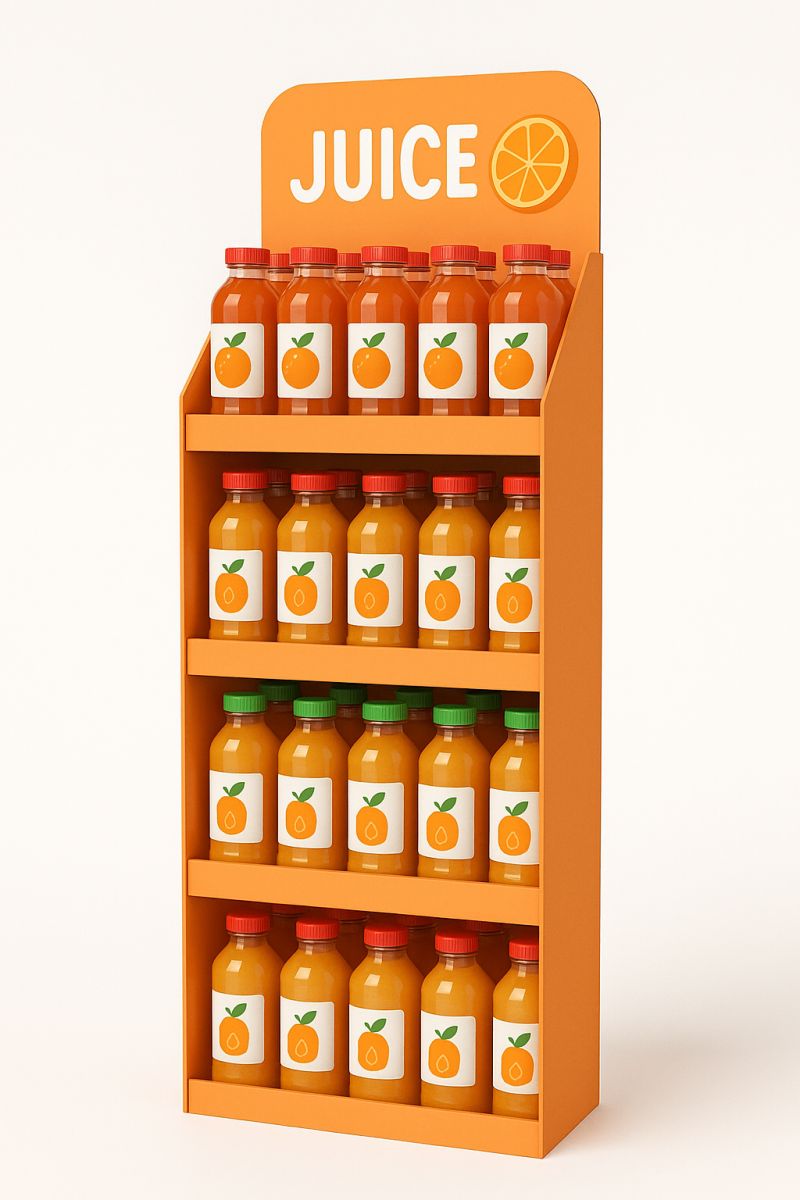cardboard display stand for juice cardboard display stand for juice