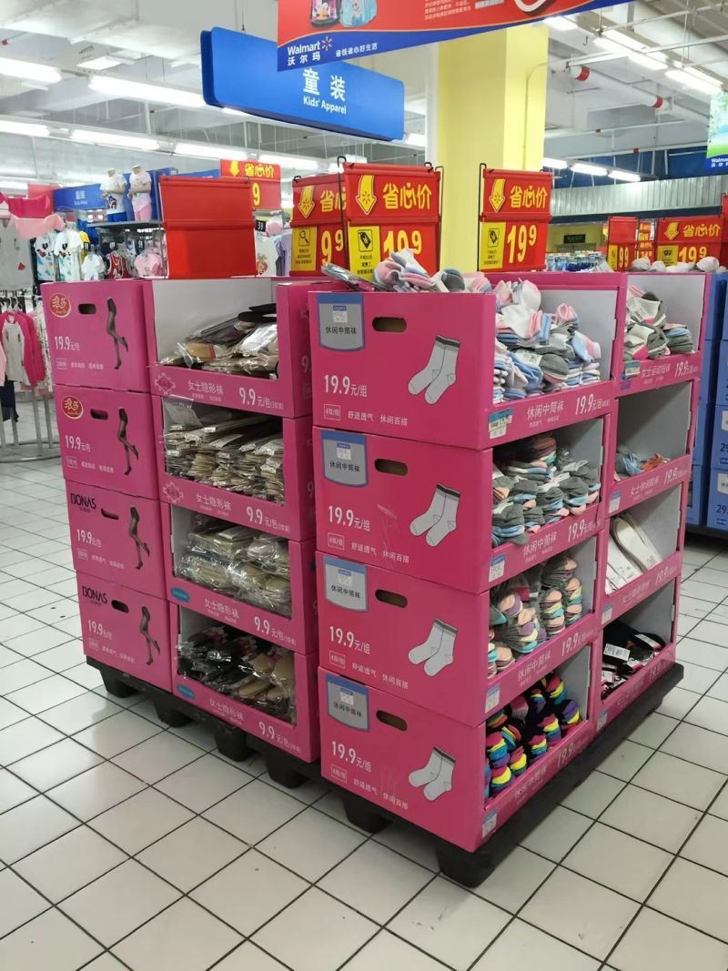 retail paper display for socks and underwear