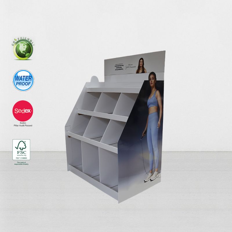 Cardboard POS Display Stand for T-Shirts and Shoes