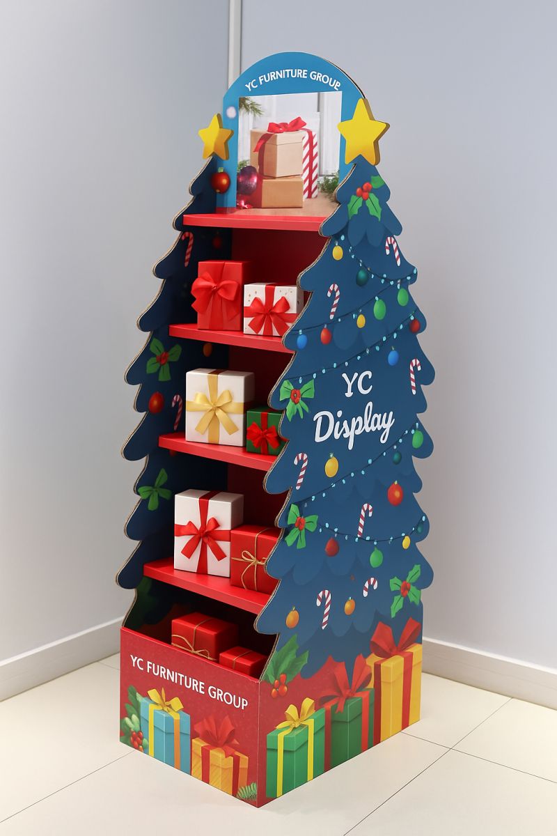 diy display stand cardboard