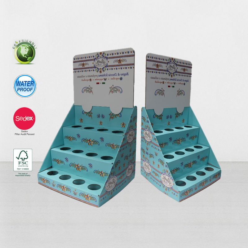 Cardboard Counter Top Display Stands For Lipstick PDQ Counter