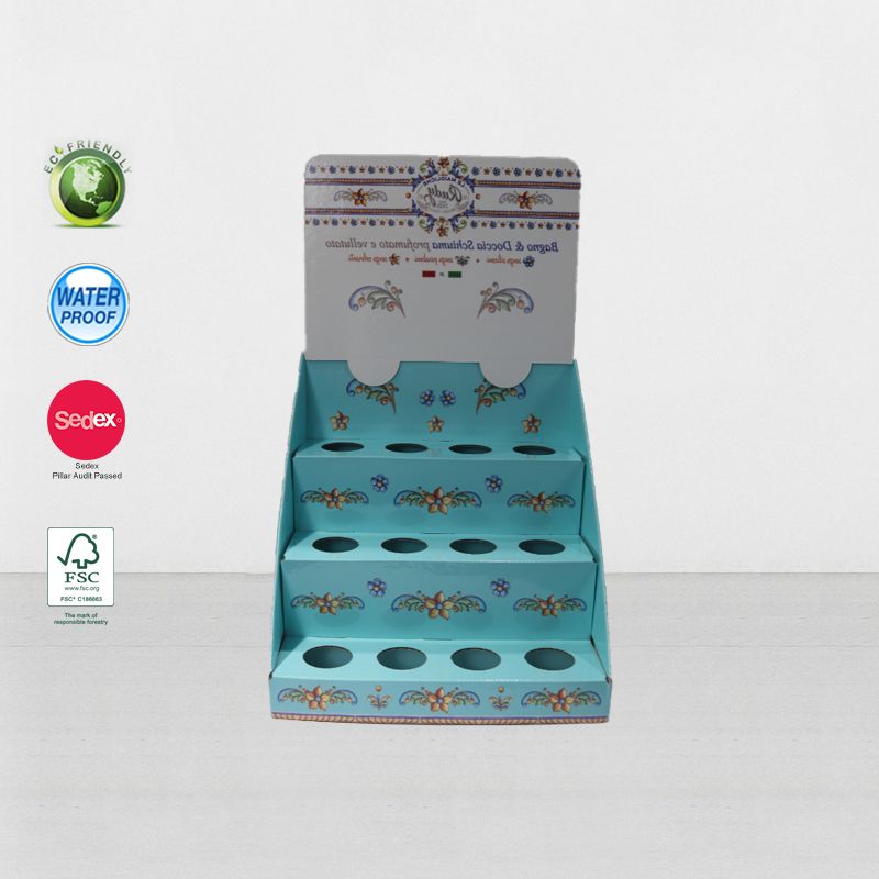 Cardboard Counter Top Display Stands For Lipstick PDQ Counter