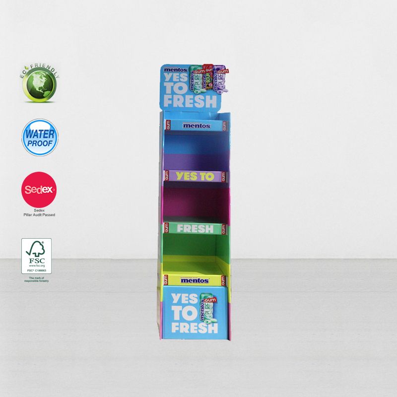 4 Shelves Cardboard Display Template Stand Rack For Beer