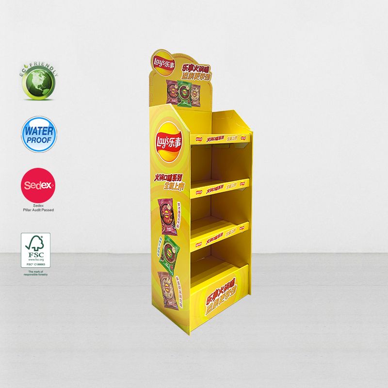 FSDU Cardboard Floor Stand Up POP Display Stand For Food